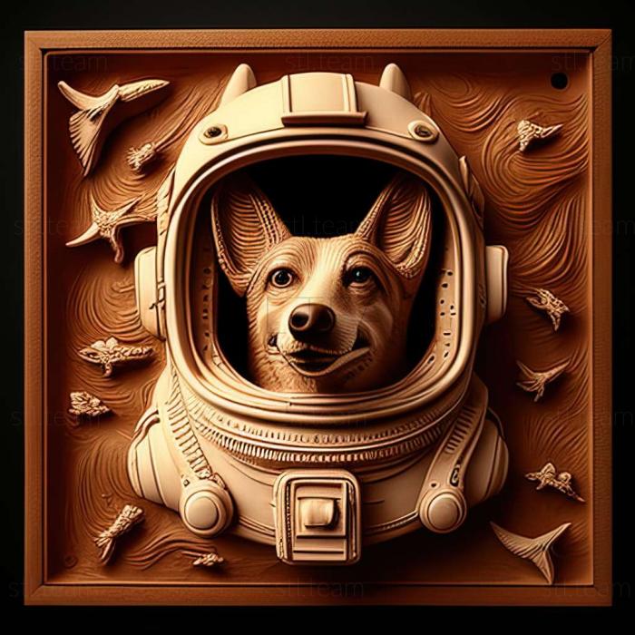 3D модель Лайка собака-космонавт известное животное (STL)